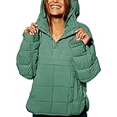 chouyatou Women's Quilted Pullover Puffer Jacket Packable Hooded Oversize Winter Coat Tops