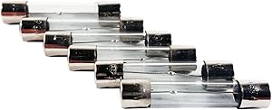 Zephyr Slow Blow Glass Cartridge Fuse (Pack of 6) 6x30mm 250V (1 Amp)