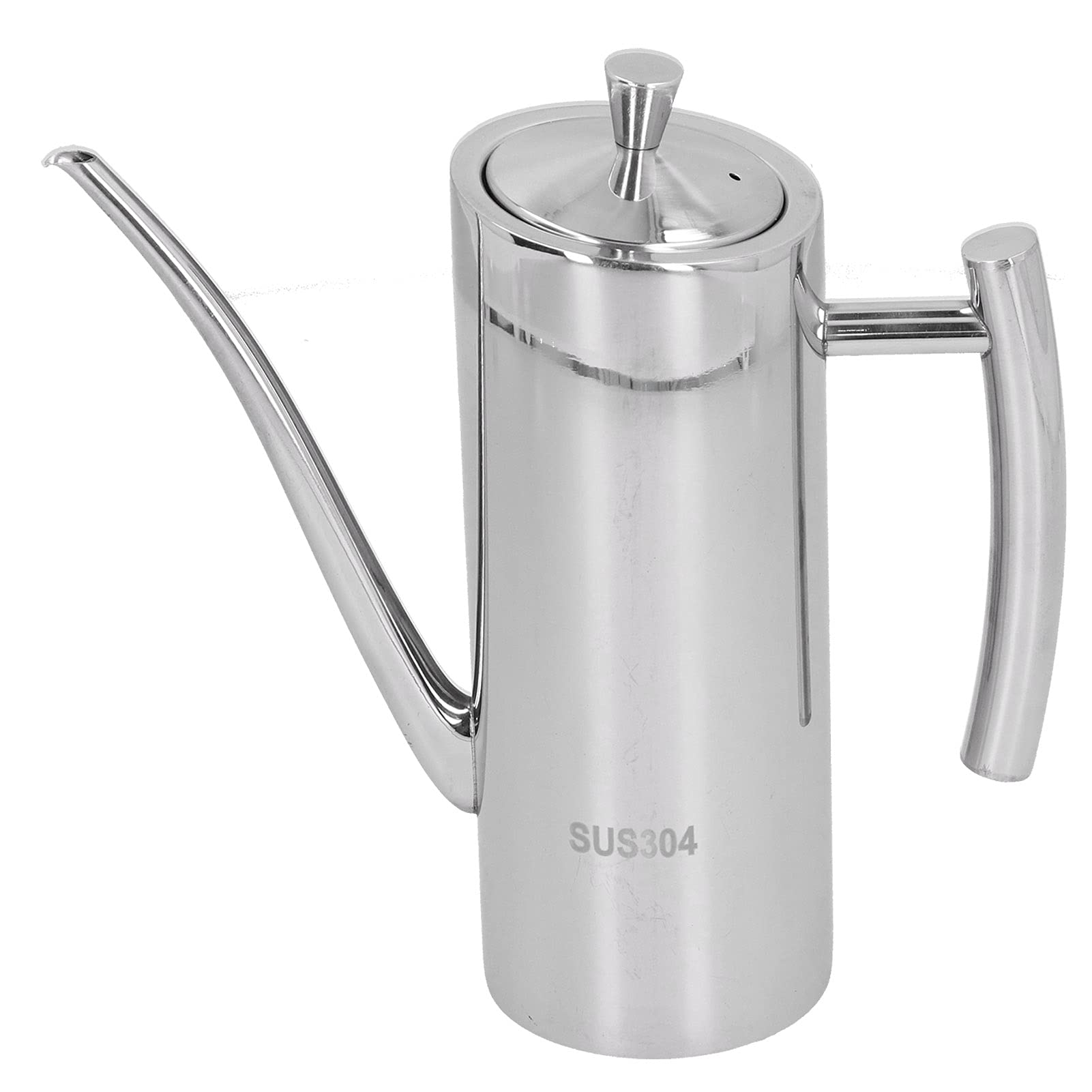 Duokon Olive Oil Dispenser,Oil Pot Bottle Stainless Steel Oil Drizzler Olive Oil Vinegar Sauce Kitchen Tool Long Mouth(24 * 20 * 9)