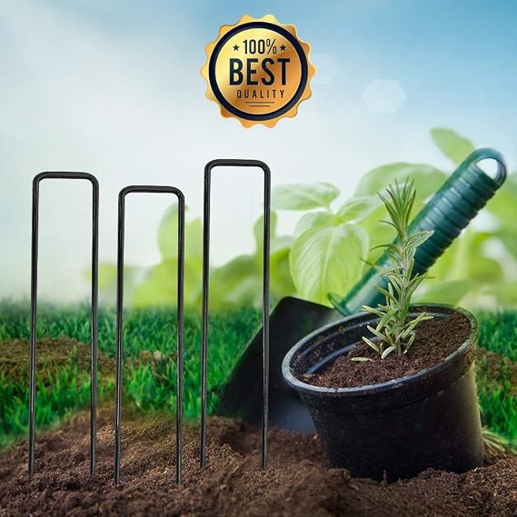 Grapas para jardinería - 100 estacas profesionales de 6 pulgadas ...