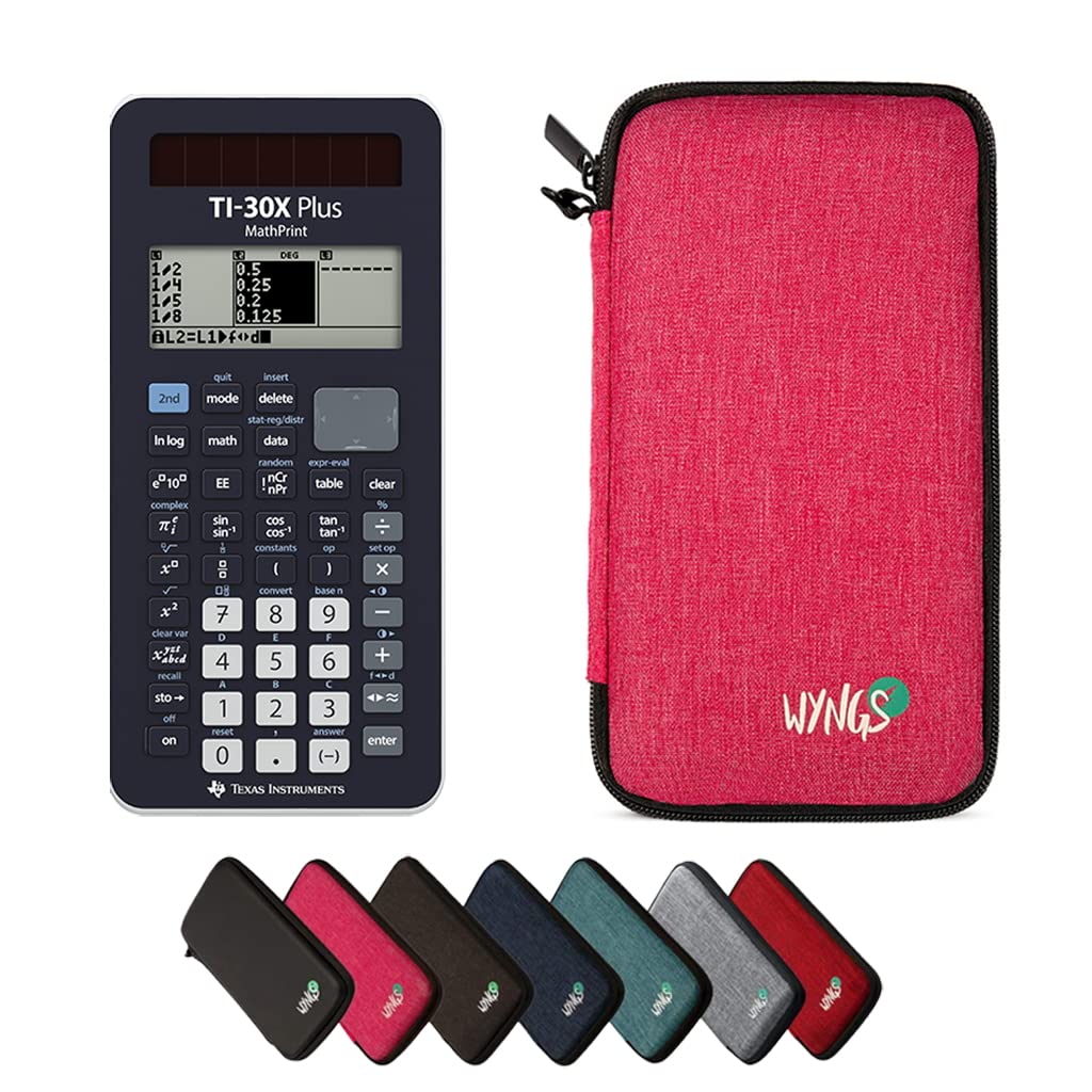 CALCUSO Basic Set Pink with Calculator TI-30X Plus Mathprint