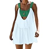 Navonta Womens Tennis Dress with Built in Shorts and Bra Cut Out Athletic Workout Dresses Hot Shot Mini Dress 2 Piece Outfit