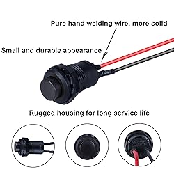 DMWD 12-Pack 12mm Momentary Push Button Switch AC