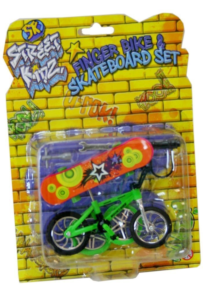 Street Kidz Finger Bmx Bike And Skateboard Set - Colour Vary