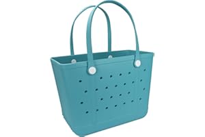 Uwyriwooq Beach Tote Bag for Women, Rubber Beach Bag Waterproof Sandproof, Extra Large EVA Tote Bag Boat Bag