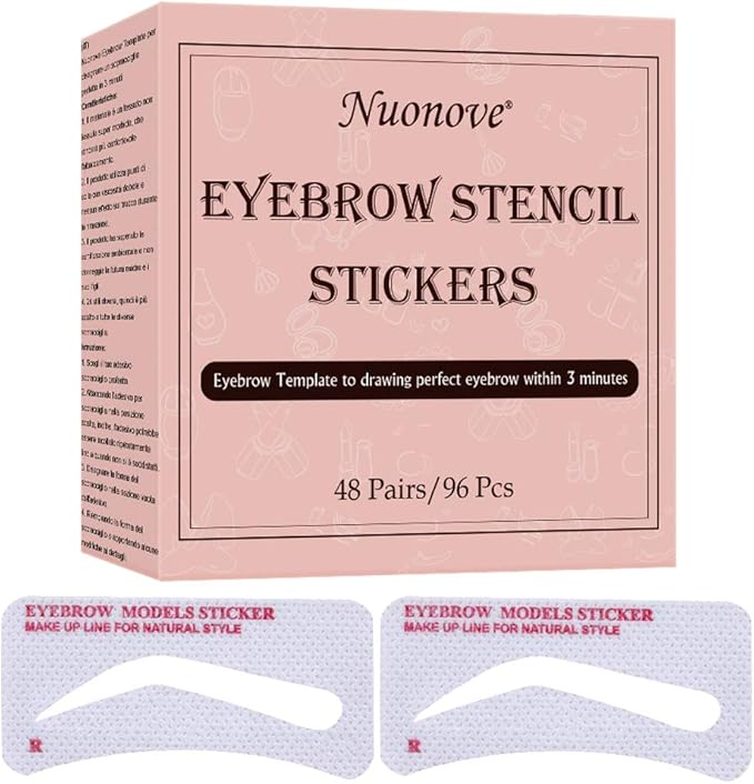 Eyebrow Stencil Brow Stencil Eyebrowtemplate Eyebrow Stamp Eyebrow Template 48 Pairs Eyebrows Shape Stickers Shaping Template Eyebrows Grooming Stencil Kit Amazon Co Uk Beauty