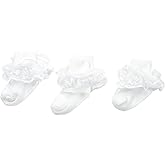 Jefferies Socks Big Girls' Dressy Lace Socks 3 Pair Pack