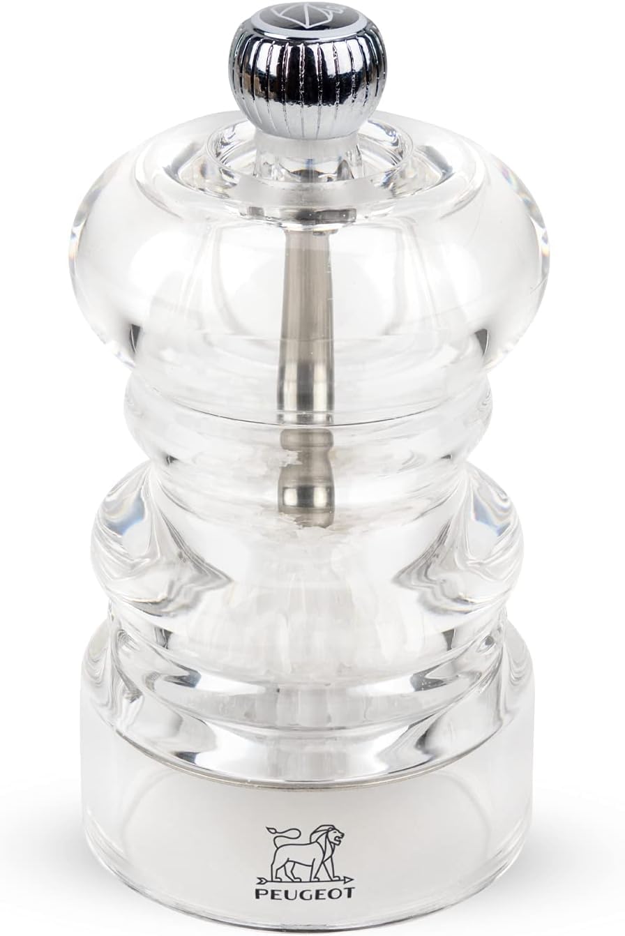 Peugeot - Nancy Manual Salt Mill - Adjustable Grinder - Acrylic, Clear, 9 cm