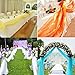 Vlovelife 5.5 Yards Crystal Organza Fabric, Tulle Sheer Fabric, Wedding Top Table Swag,Backdrop Curtain for Wedding Baby Shower Birthday Party Event Decor - Royal Blue