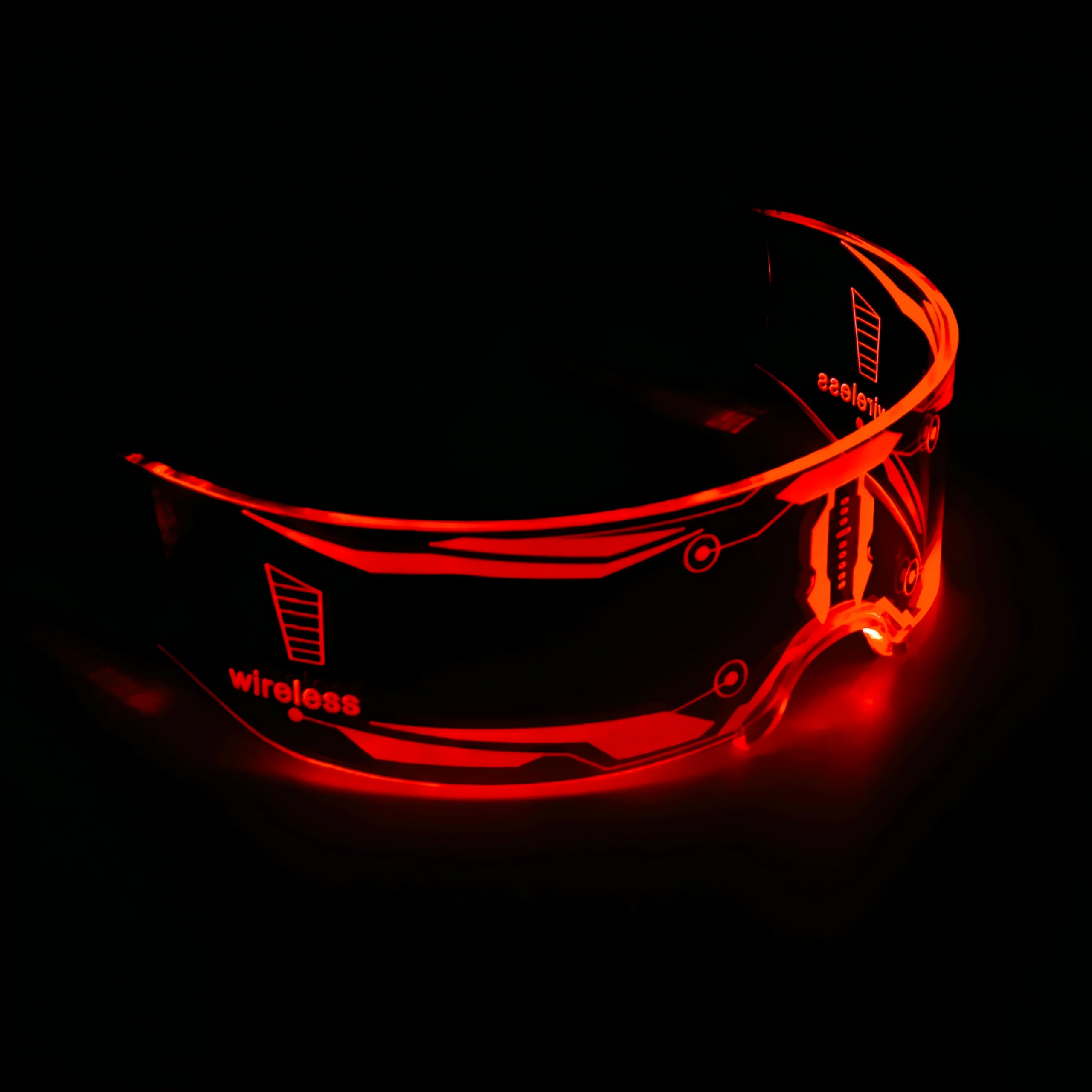 JYB Hopefuture LED Cyberpunk Luminous Glasses, Party Colourful Technology EL Cold Light Lens Glasses (Future)