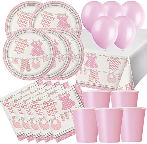 Bundle of Joy Pink Baby Shower Essential Party Pack (24 People)