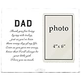 CIANMGD Father of the Bride Gifts Picture Frame from Daughter, Wedding Gifts for Father of the Bride, Thank You Dad Photo Frame for 4 x 6 Inch Photo