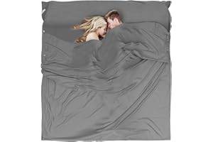 JAICOM Sleeping Bag Liner - Travel Sheets for Hotel, Portable & Comfortable & Quick-Drying Adult Sleep Sack for Camping, Business Trips, Traveling, Hostel