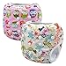 Storeofbaby 2pcs Baby Swim Diapers for Kids Pants Leakproof Reusable Adjustable (Pack of 2), 0-3 Years, Pink Cream