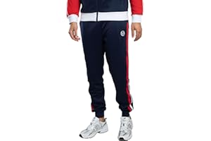 Sergio Tacchini Men's New Ghibli Track Joggers, Maritime Blue/Adrenaline Rush/White