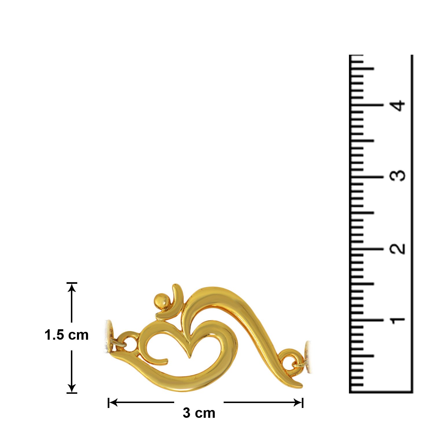 mahi gold plated om with rudraksha rakhi for rakshabandhan br1100546g