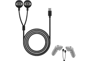 REEYEAR Dual Port Magnetic Charger with USB Quick Charging Cable fits for Meta Quest Pro Controllers, Overcharging Protection,3.3Ft/ 1 Meter Long,Easy Access Charging Cord Replacement