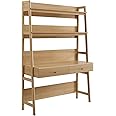 Modway Bixby Home Office Desk with Bookshelf in Oak 18.5 x 49 x 71