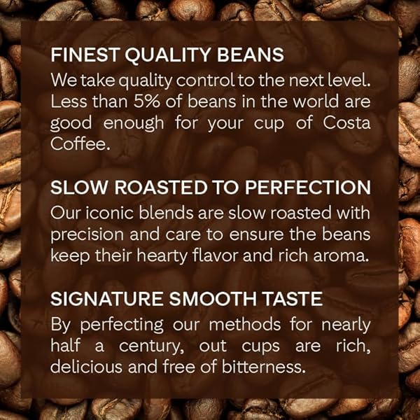 COSTA COFFEE GROUND MEDIUM ROAST 12 OZ BAG, CARAMEL & NUTTY FLAVOR, PERFECT FOR DRIP, 100% COLUMBIA ARABICA BEANS, SMOOTH