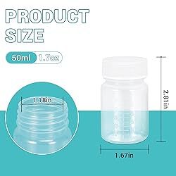 UMETASS 1.7oz/50ml Squeeze Bottles Wide Mouth