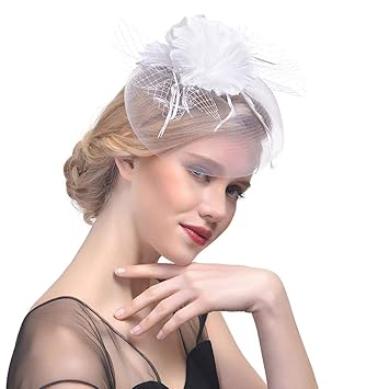 Amazon Com Zoestar Tea Party Fascinators Flower Mesh Hair Clip