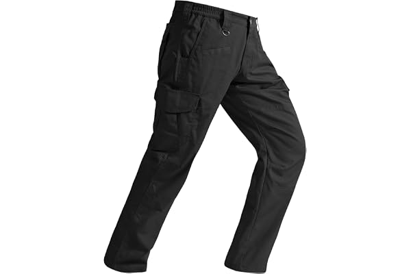 SPOSULEI Mens Ripstop Cargo Work Tactical Pants Outdoor Water Resistant Hiking Construction Pants with 9 Pockets