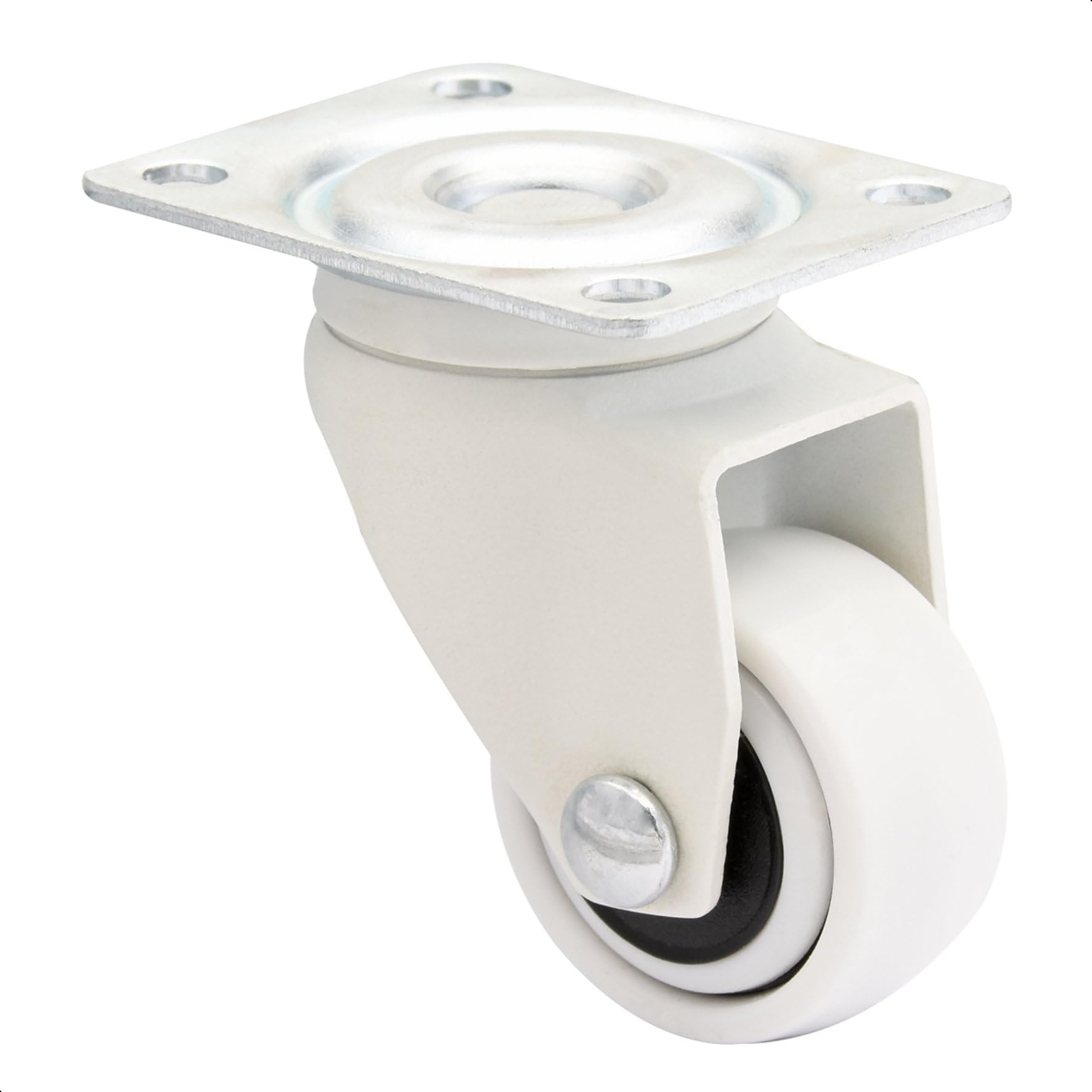 WAGNER design - 3C - swivel castor/furniture castor - white, soft tread, diameter Ø 25 mm, load capacity 12 kg - 01222601