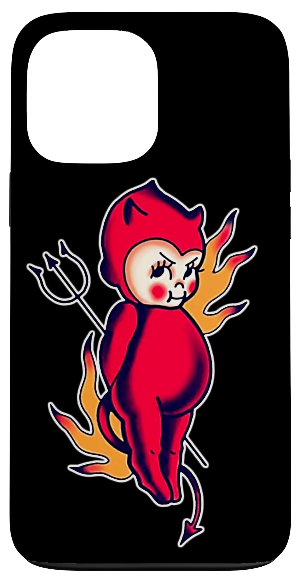 Kewpie Babe Devil Demon Pitchfork Case for iPhone 13 Pro Max