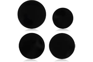 SENKAP Upgraded Surface Burner Caps Set Replacement for GE Gas Range/Stove/Oven,wb29k10009-1 Small Cap-2.6 inches wb29k10001-2 Medium Caps-3.2 inches wb29k10006-1 Large Cap-3.5 inches,Shiny Black(4PCS)