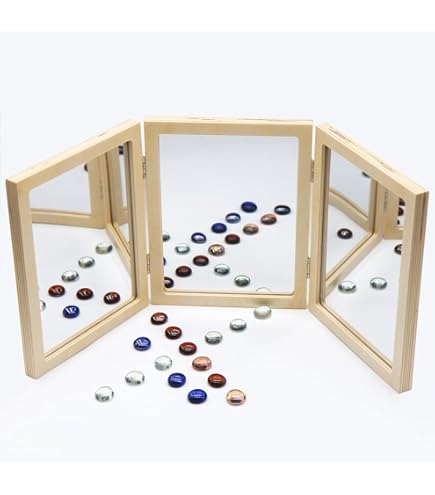 Miroirs Incassables Pour Enfants Lot De 5 - 15x10 Cm, Coins Arrondis, Cadre Coloré, Activités Créatives