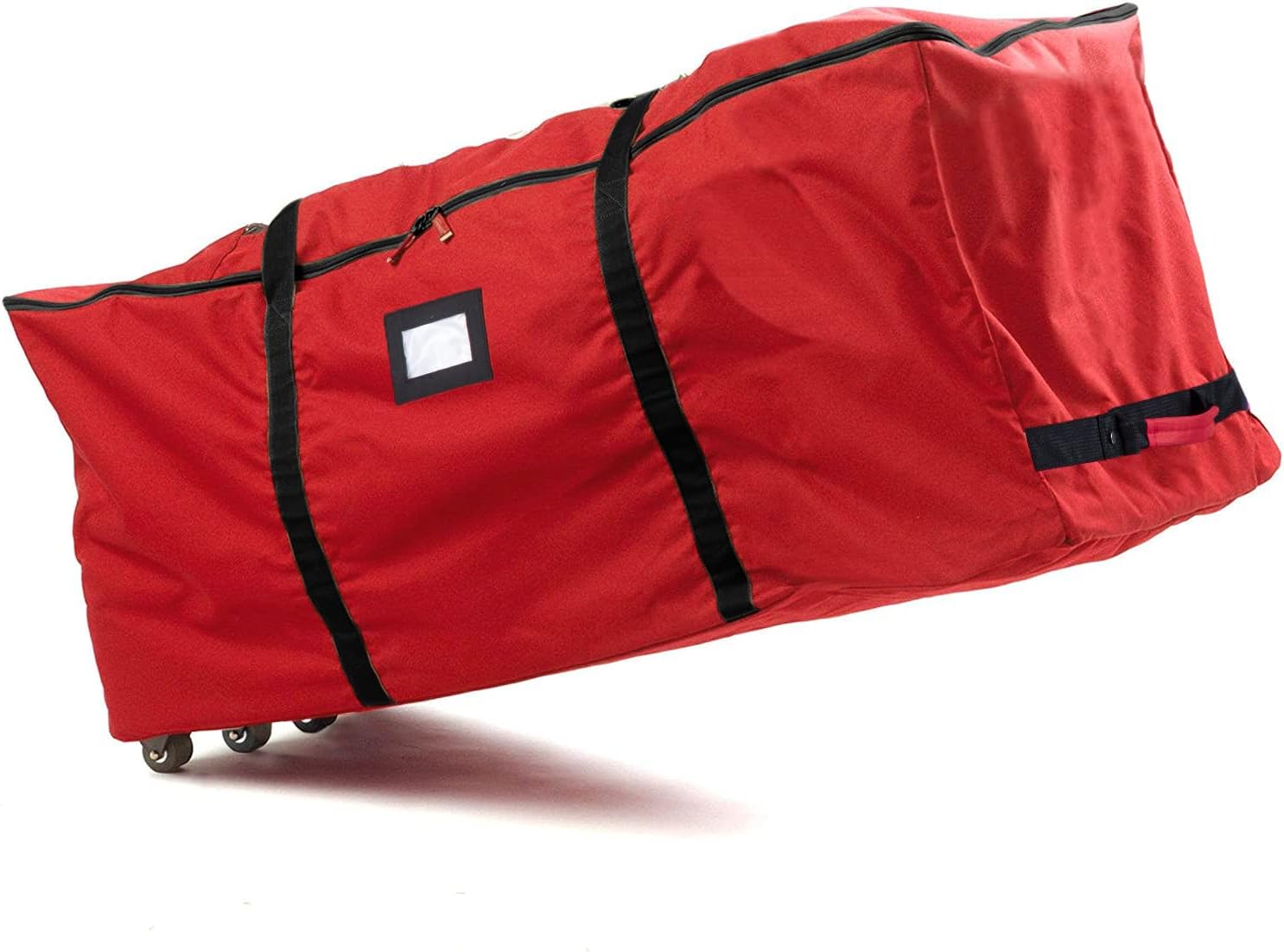 Holiday Décor Storage - Zober Large Rolling Christmas Tree Storage Bag, Fits Up to 9ft. Wide Open, Clear Top Artificial Tree Storage, Durable Handles & Wheels for Easy Carrying & Transport