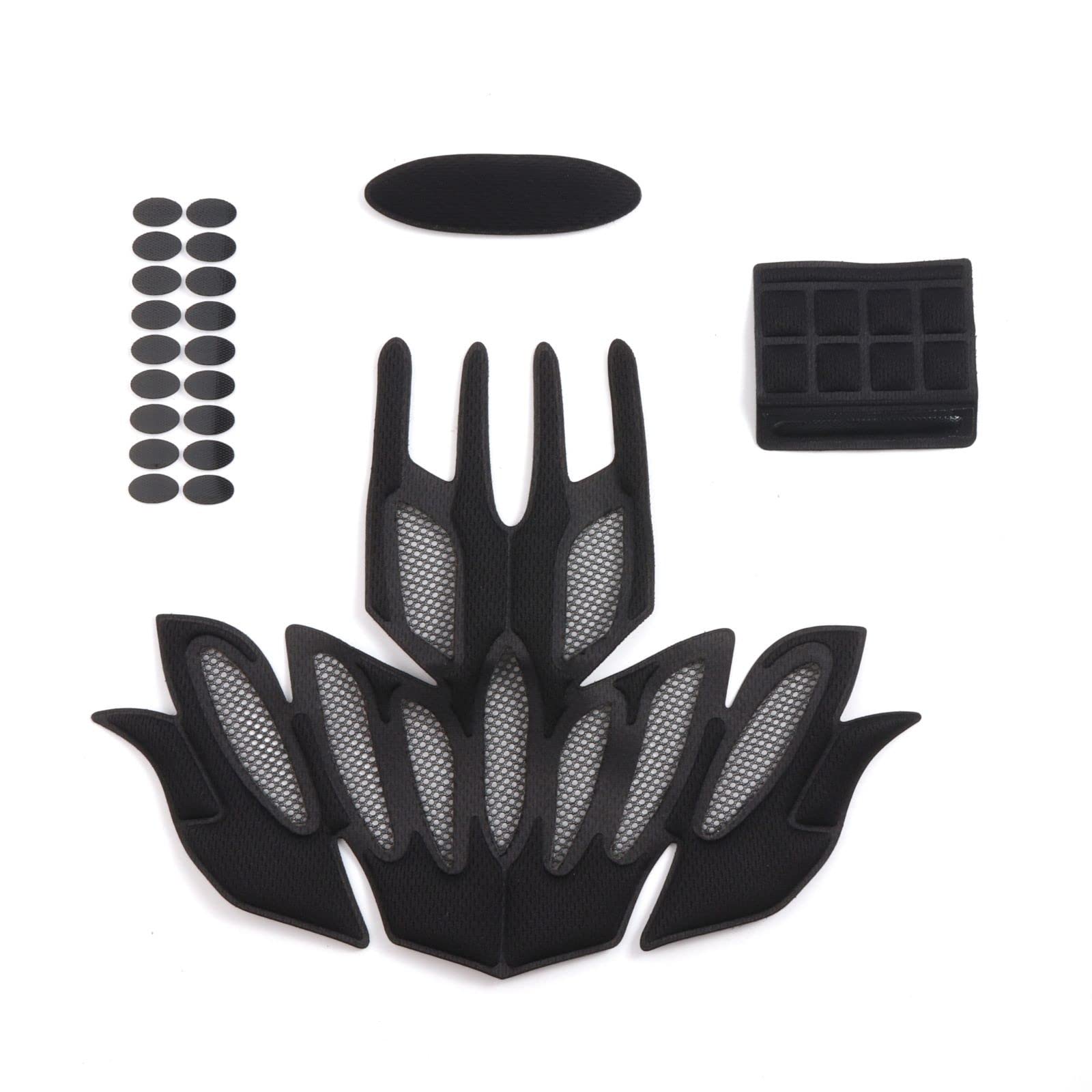 PAXLAMB Helmet Inner Padding Foam Pads Kits Sealed Sponge Protective Lining Protection Liner Cushion Mat Set for Outdoor Sporting Cycling Bike Motorcycle Bicycle Riding Accessories (Black N J)