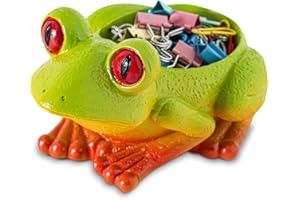 dgudgu Frog Desk Paper Clip Holder: Cute Paperclip Dispenser and Organizer, Perfect Office Tools
