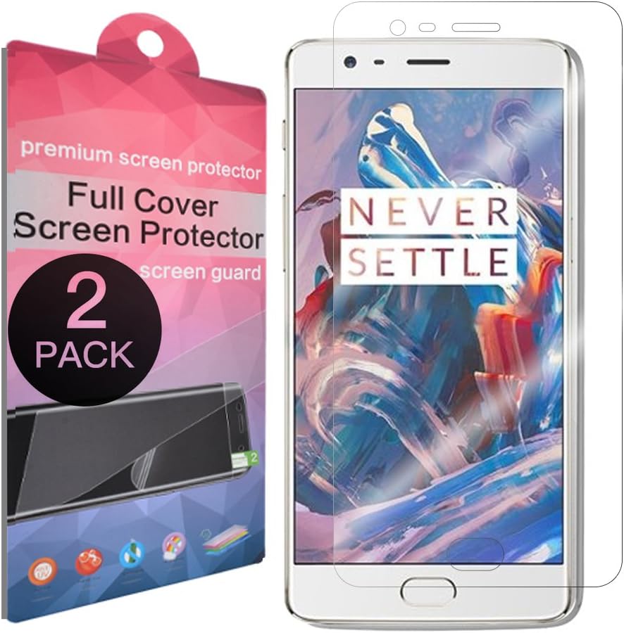 OnePlus 3 Screen Protector,SupThin [Full Coverage][Case Friendly][Bubble-Free][Anti-Scratch] HD Clear Screen Protector for OnePlus 3 / OnePlus 3T[2-Pack]