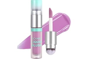 UCANBE Dual-Ended Liquid Blush with Angle Applicator & Built-In Brush, Seamless Buildable Blendable Lightweight Cheek Tint Ma