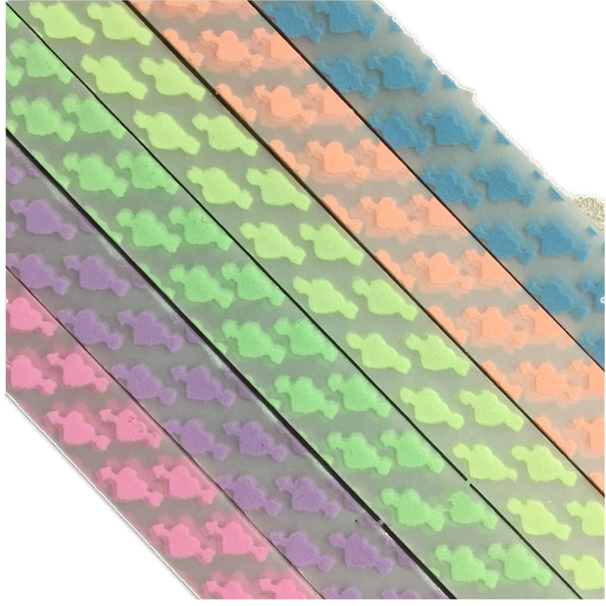 ODETOJOY Glow in The Dark Lucky Star Origami Paper Folding Strips Luminous Eiffel Tower Heart Design- 7 Colors,210 Sheets (Arrow Heart Design)
