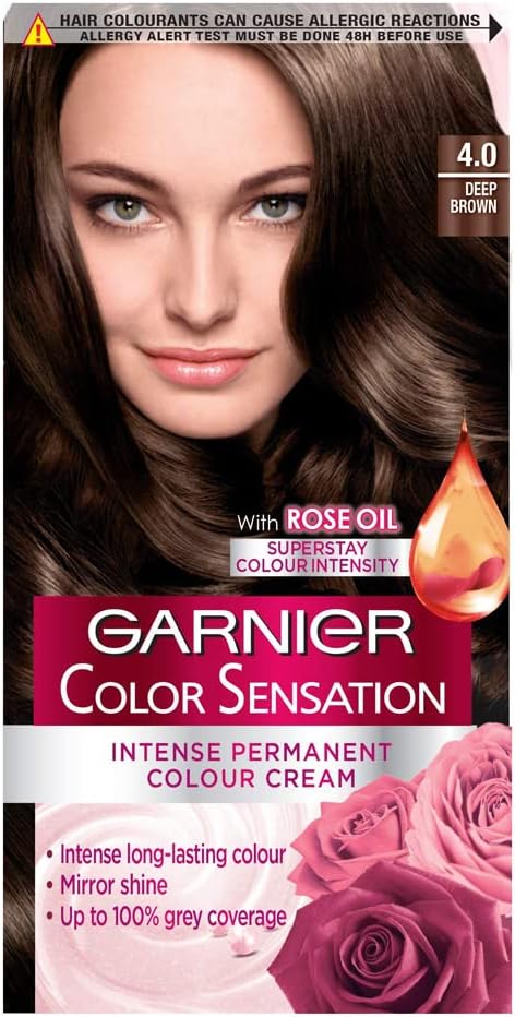 Garnier Color Sensation 4.0 Permanent Hair Dye Deep Brown Pack of 3