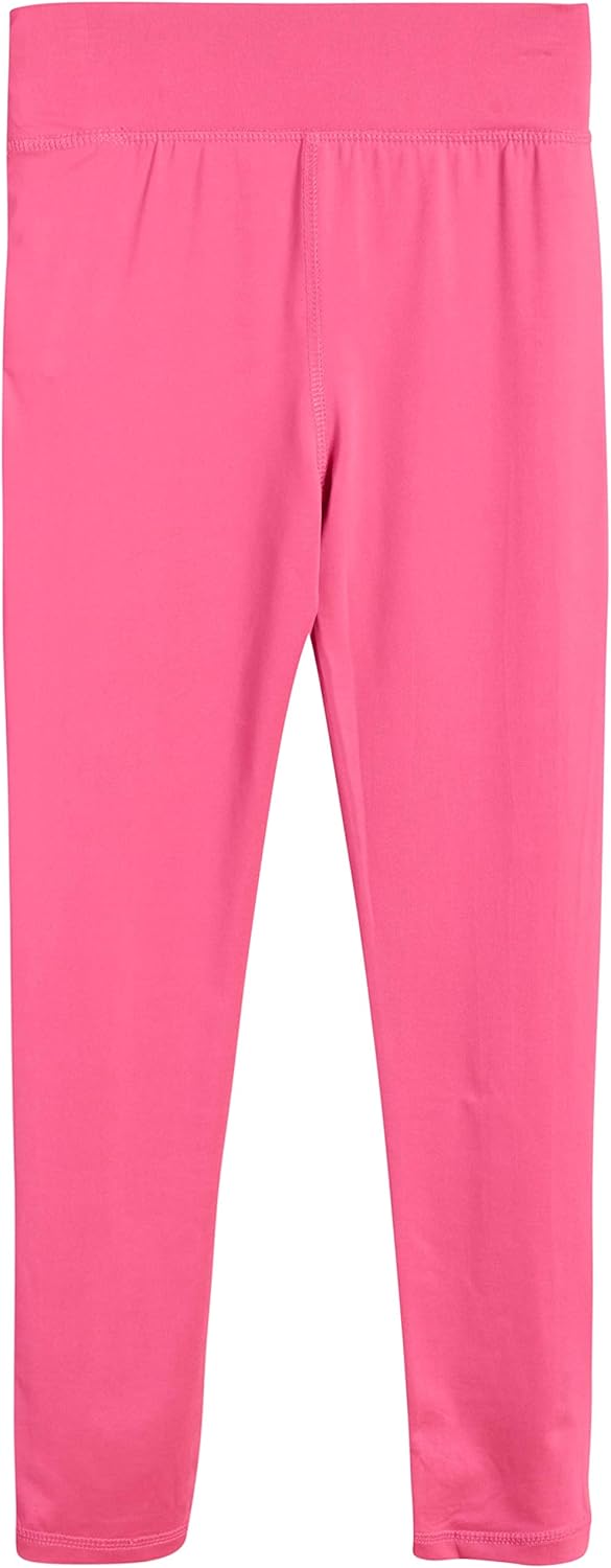 Reebok Girls' Athletic Leggings - Full Length Spandex Performance Sports Tights: Clothing