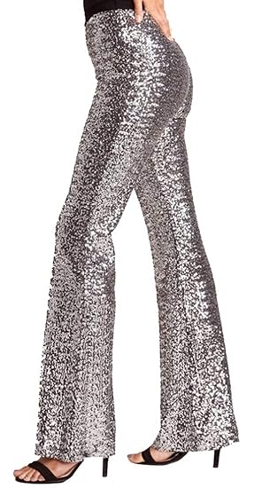 glitter bell bottom pants
