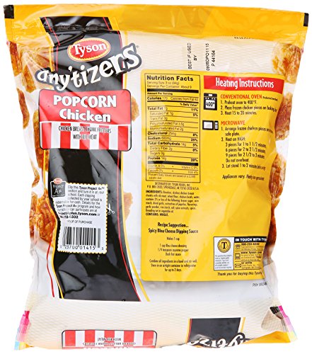 1 Tyson+Anytizers+Popcorn+Chicken+Frozen
