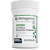 Metagenics UltraFlora BiomePro Probiotic Supplement - 105 Billion CFU Multistrain Formula with Lactobacillus Acidophilus - Shelf-Stable for Digestive Health, Gut Flora & Immune Support* - 30 Capsules