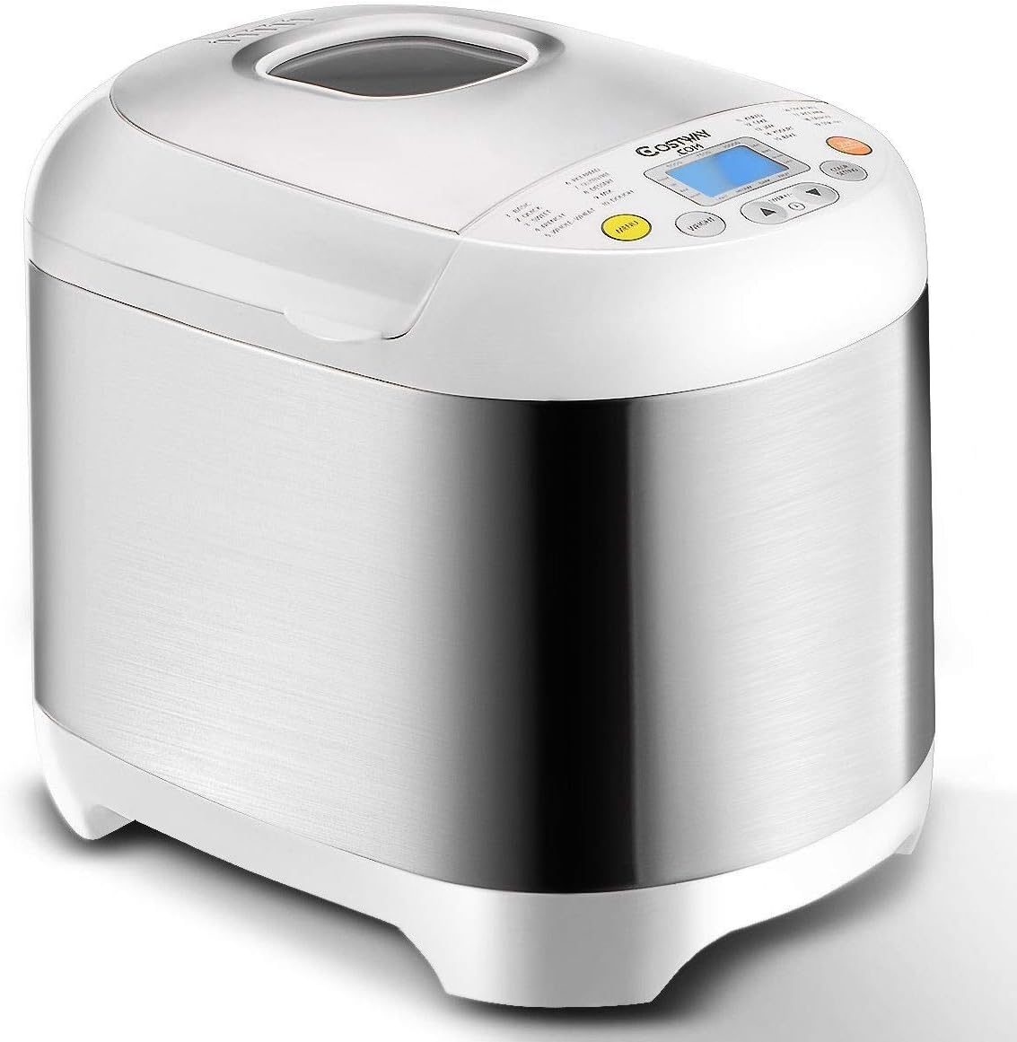 2 lb 550 W 120 V/60 Hz Electric Bread Maker Machine stainless-steel bakeshop for your homemade bread, sweet, yogurt, dessert, dough, jam, Cake, you can just make it at home by yourself conveniently