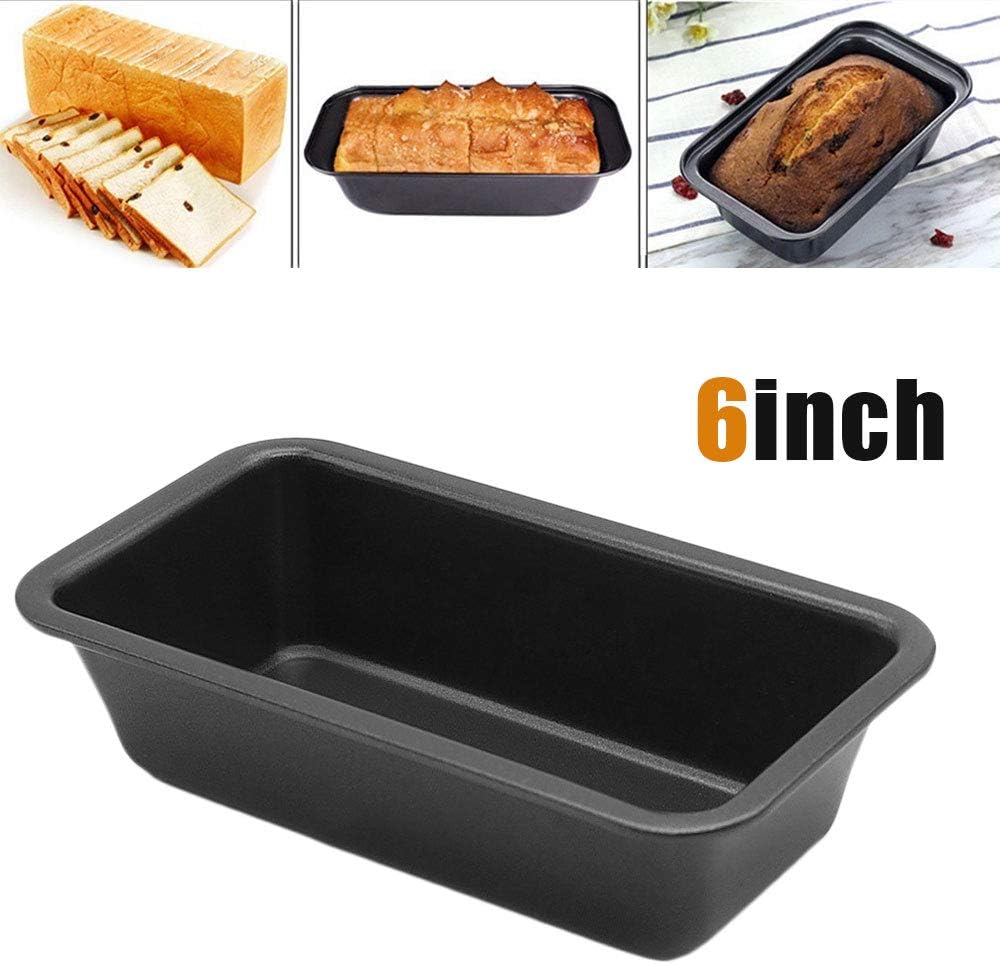 6 inch Loaf Pan Rectangle Small Toast Box Bread Tray Cake MoldCarbon