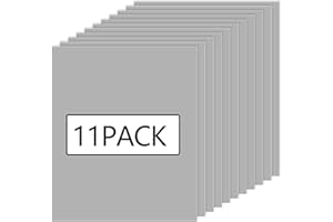 RENLI·TONG RENLITONG Gray Heat Transfer Vinyl HTV Bundle : 11 Pack 12inch x 10inch Sheets DIY Iron On for T-Shirt Clothing, Easy to Cut & Weed & Press Design (11 Sheets, Gray)