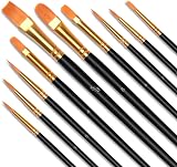 Vicloon 10Pcs Paint Brushes Set Nylon Hair Professional Art Brushes view 8