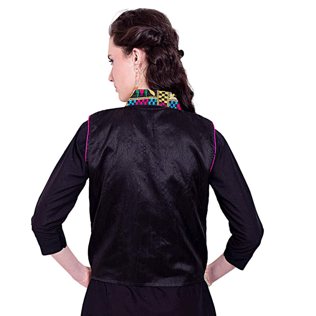 vastraa fusion women's cotton ethnic waistcoat