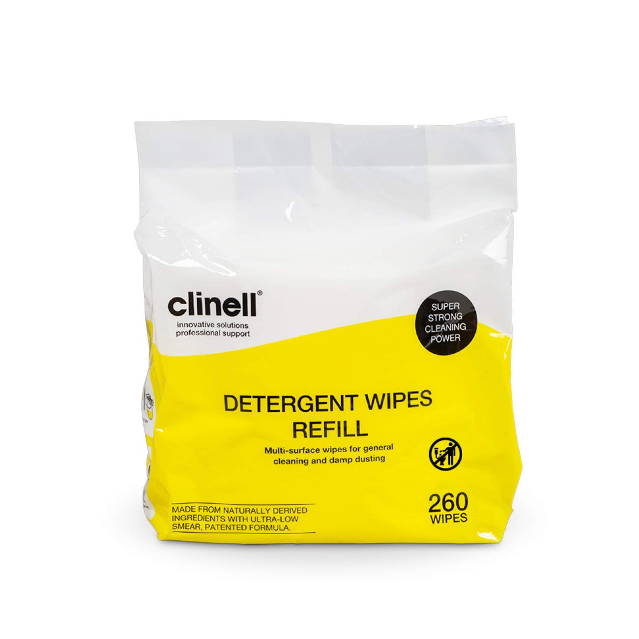 Clinell CDB260R Detergent Wipes Alcohol and Disinfectant Free