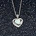 Lam Sence Sterling Silver 7mm Heart Shape White Created Opal Pendant Necklace