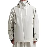 GSOU SNOW Mens Snowboard Jacket Ski Coat Women Waterproof Insulated Baggy Snowboard Coat Winter Hooded Mountain Hiking Warm