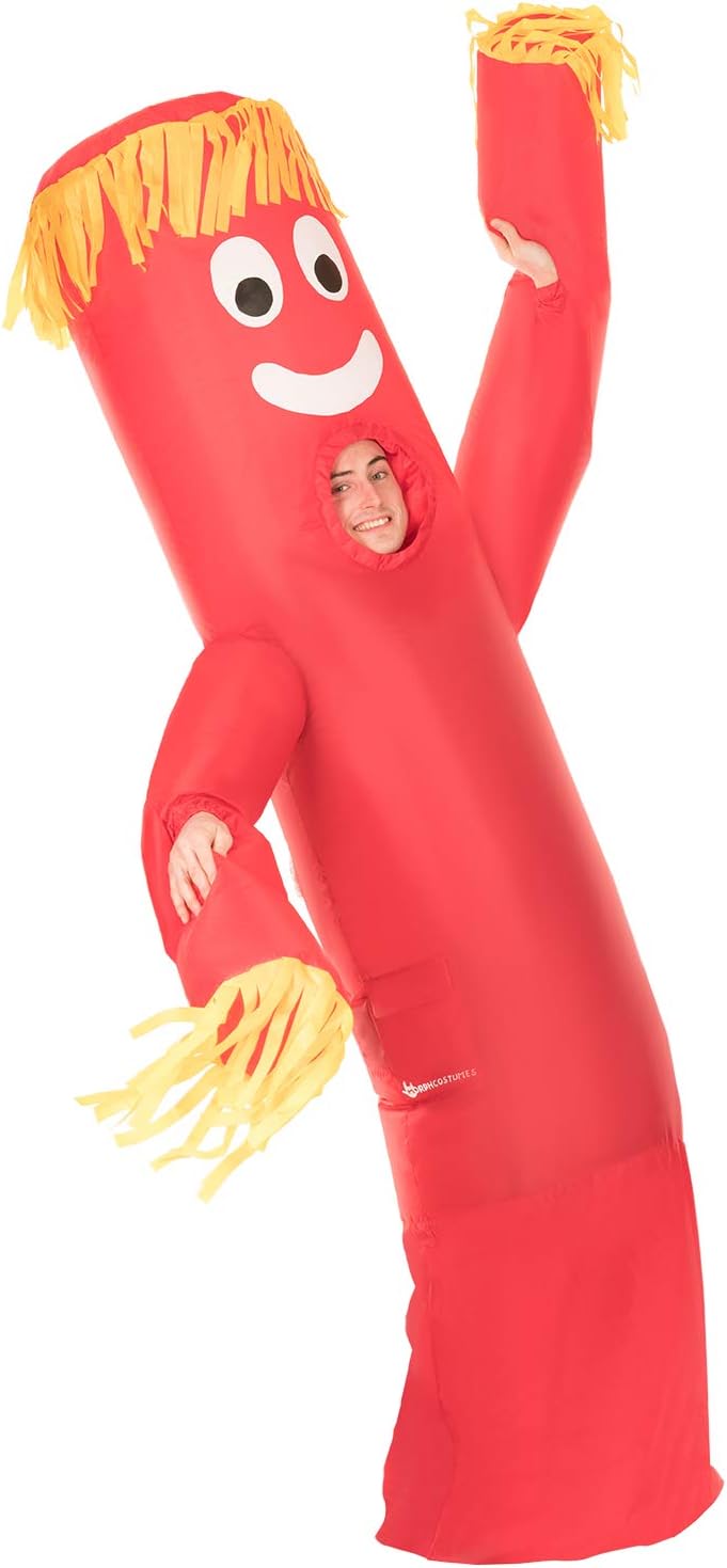 Morph Giant Inflatable Red Wacky Wavy Arm Guy Halloween Costume for